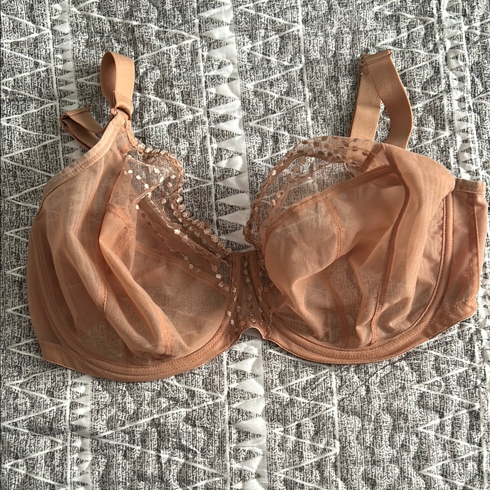 Elomi Tan Full-Coverage Bra with Molded Cups